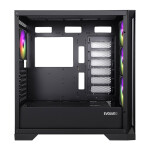 EVOLVEO Ptero Q2G, skříň ATX, 4x ARGB ventilátor, skleněná bočnice + přední panel, černá