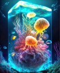 Dřevěné puzzle/Jellyfish World A3 - EPEE