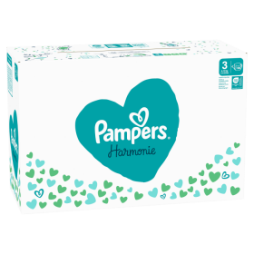 Pampers Harmonie Baby Dětské Plenky Velikost 3, 186 Plenek, 6kg-10kg