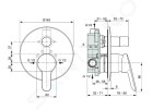 IDEAL STANDARD - Alpha Baterie pod omítku, s tělesem, pro 2 spotřebiče, chrom A7185AA