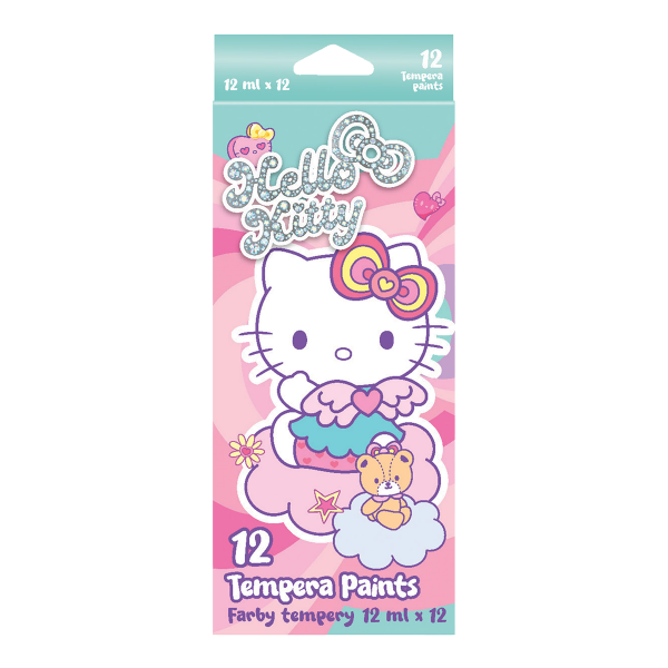 Colorino temperové barvy, Hello Kitty, tuba, 12 barev