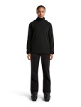 ICEBREAKER Wmns Merino 400 RealFleece Grid Pulover Hood, Black (vzorek) velikost: S