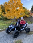 Mamido Dětské elektrické autíčko Buggy UTV Strong 24V nafukovací kola bílé