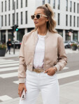 Dámská kožená bunda bomber SANTOL béžová FashionStreet TY4339 S