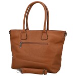 Trendy dámská koženková kabelka na rameno Ceyla, hnědá