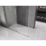MEXEN/S - Velar sprchový kout, posuvné dveře 140 x 80 cm, dekor, zlato 871-140-080-31-50