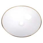 KERRA - Umývadlo na desku KR-707 WH/G (bílá-zlatá) 5907548116956