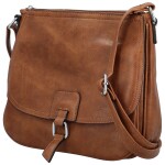 Trendy dámská koženková crossbody kabelka Samira, hnědá