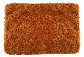 Spirella HIGHLAND koupelnová předložka vysoký vlas 55 x 65 cm oranžová / mikrovlákno