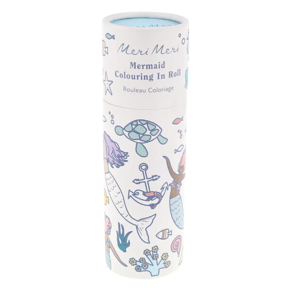 Meri Meri Omalovánky s voskovkami v tubě – Mermaid, modrá barva, papír, vosk
