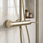 REA - Sprchový set Foss Clif Brush Gold REA-P3913