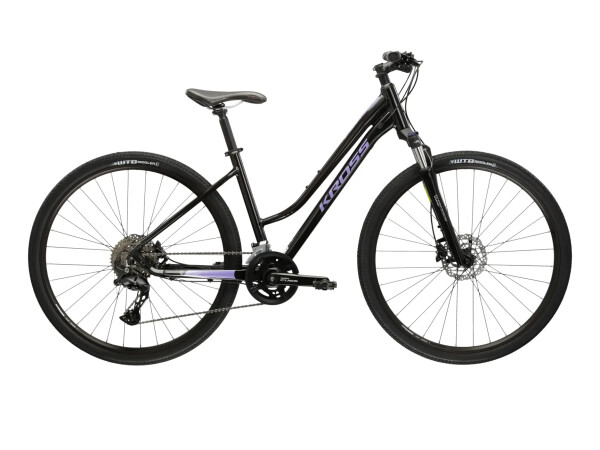 KROSS EVADO 7.0 LADY, rám 17" (M), model 2025, pneu 28", barva černá - ZDARMA dopravné, seřízení, odborná montáž a dárkový poukaz na nákup příslušenství! (Záruka nejlepší ceny! Nakupujte u autorizovaného prodejce!)