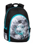 Bagmaster DIGITAL 20 B studentský batoh - modrý s květinami