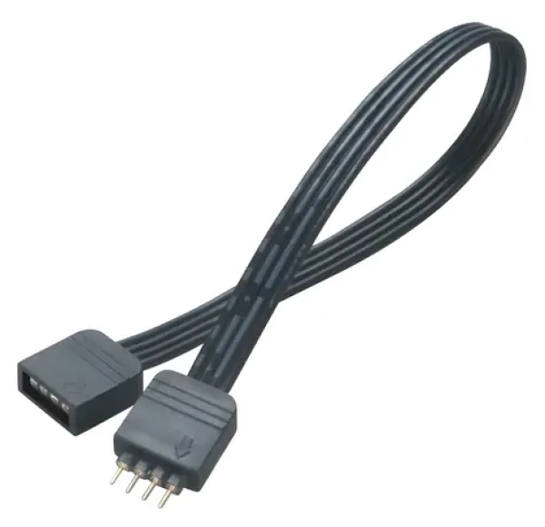 AKASA prodlužovací kabel pro LED pásky černý / Kabel / RGB 4pin / 50 cm (AK-CBLD01-50BK)