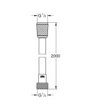 GROHE - Sprchová hadice VitalioFlex Comfort 2 m, chrom 27173002
