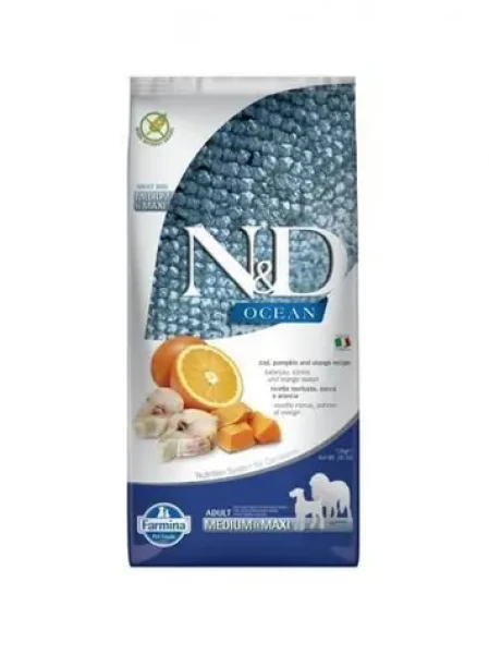 ND Ocean Dog Cod, Pumpkin Orange Adult Medium/Maxi 2,5 kg / Krmivo pro dospělé psy středních a velkých plemen