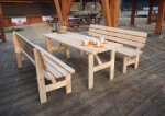 Rojaplast VIKING zahradní stůl dřevěný PŘÍRODNÍ - 180cm