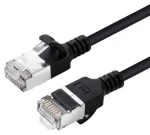 MicroConnect CAT6a Slim černá / Síťový kabel / U/UTP / RJ-45 / 7,5 m / LSZH (V-FTP6A075S-SLIM)