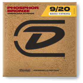 Dunlop Phosphor Bronze Loop End Banjo Strings 09-20 / 5-String