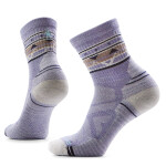 Dámské merino turistické ponožky SMARTWOOL Women's Hike Light Cushion Zig Zag Valle, Chalk Violet velikost: 42-45 (L)