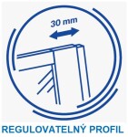 CERSANIT - PARAVAN K VANĚ EASY NEW DVOUDÍLNÝ 140X115cm S301-290