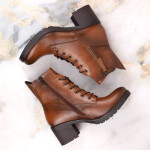 Boty na jehlovém podpatku a platformě Potocki WOL177B camel 38