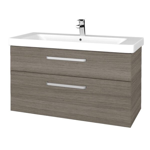 Dřevojas - Umyvadlová skříňka Q MAX SZZ2 105 - D03 Cafe / Úchytka T01 / D03 Cafe 331665A