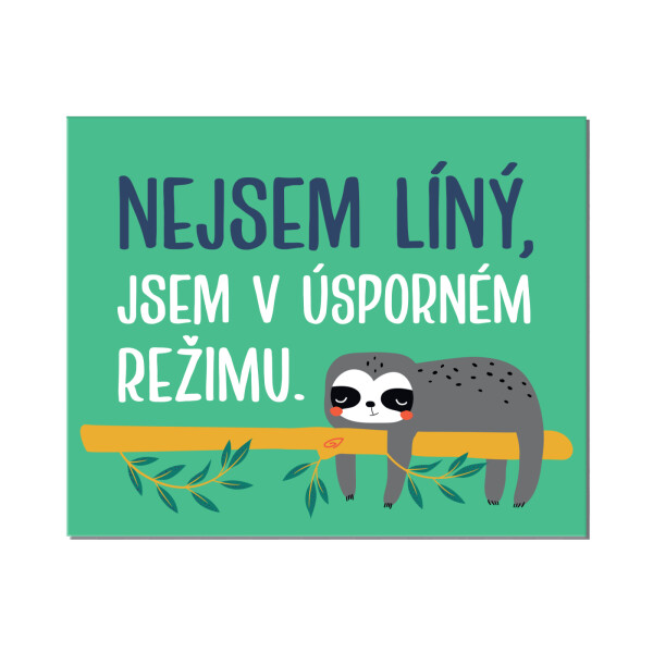 Cedulka na dveře - Nejsem líný