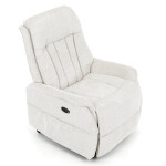 Polohovací křeslo, elektrické zabudované ovládání, béžová, látka, TV-Q8575 CRM2