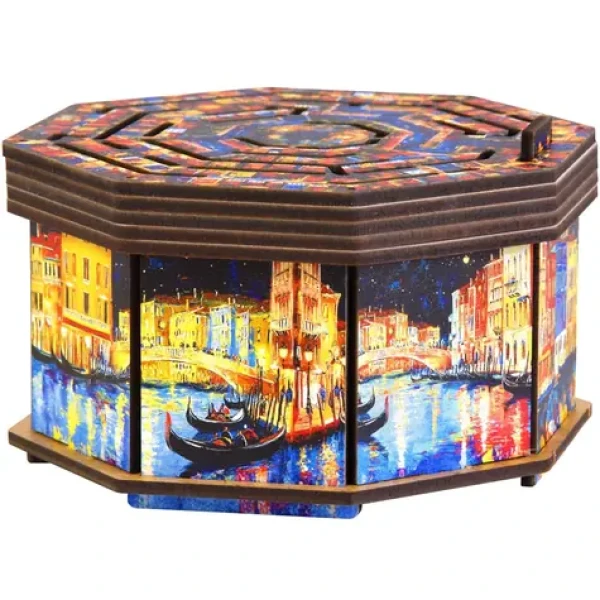 EscapeWelt Dřevěný hlavolam Art Secret Maze Box