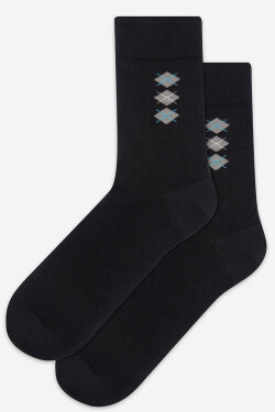 "CASUAL- Vzorované ponožky, pánské" černá 39/41