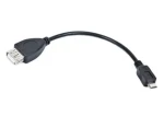 Gembird Kabel USB AF - micro BM černá / OTG / 15cm (A-OTG-AFBM-03)