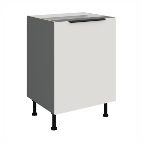 Spodní skříňka Aria ANT 60 D 1F BB Barva korpusu: Antracit, Barva dvířek: WH - Crystal white AFM