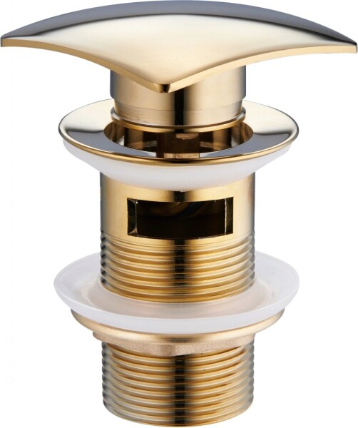 MEXEN - Zátka klik-klak s přepadem hranatá, zlatá 79926-50