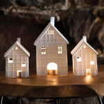 Räder Porcelánový svícen House Half-timbered Small, bílá barva, porcelán