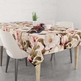 DumDekorace Ubrus, běhoun s motivem květu pivoňky v jemných tónech Šířka: 140 cm | Délka: 260 cm