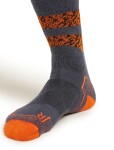 Pánské merino turistické ponožky ICEBREAKER Mens Hike+ Light Crew Natural Summit, Graphite/Blaze/Black velikost: 47-49 (XL)