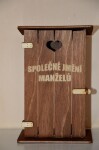 Mdeco Pokladnička kadibudka dřevěná - Společné jmění manželů