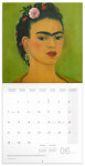 Nástěnný kalendář poznámkový 2027 Notique Frida Kahlo, 30 x 30 cm