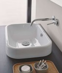 DURAVIT - Happy D.2 Umyvadlo na desku, 60x40 cm, bez otvoru pro baterii, alpská bílá 2314600000