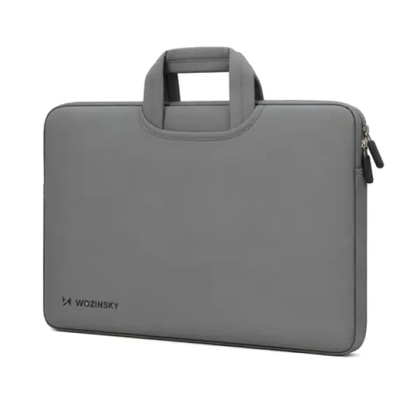 Wozinsky WNT-15G šedá / Taška na notebook / 15,6" / zatahovací neoprenové držadlo