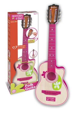 Klasická kytara se 6 kovovými strunami 70 x 22,5 x 8 cm, Bontempi, W011507
