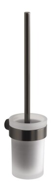 Gedy - PIRENEI WC štětka závěsná, mléčné sklo, gun metal PI330381