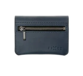 Kožená peněženka FIXED Tripple Wallet z pravé hovězí kůže, modrá