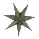 Chic Antique Závěsná svítící hvězda Olive 60 cm, zelená barva, papír