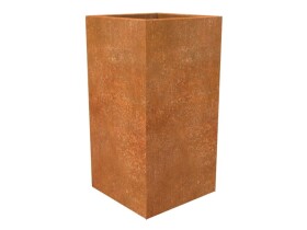 Cortenový květináč – Steel Box Corten 128 l (40 × 40 cm, v. 80 cm)