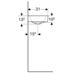 GEBERIT - iCon xs Umyvadlo, 53x31 cm, bílá 124153000