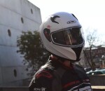 Helma na motorku Xrc DS Concept glossy white - L / bílá