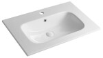 SAPHO - SET koupelnová skříňka CIRASA 70cm s umyvadlem a LED zrcadlem, 2x zásuvka, verde KSET-101