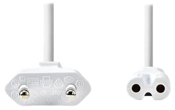 Nedis napájecí kabel bílá / Napájecí kabel / Euro - IEC-320-C7 / dvoulinka / 2 m (CEGL11040WT20)